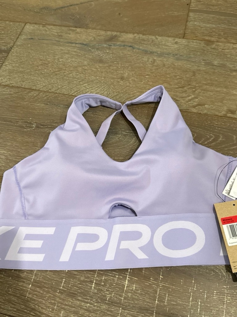 Nike Lilac High-Neck Pro Sports Bra with Keyhole